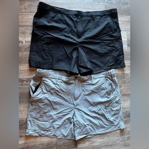 Magellan Outdoors Men's Cargo Shorts in Black and Gray (both pairs for $12)
